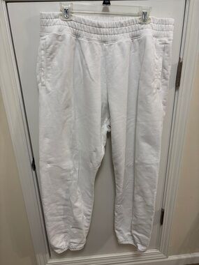 Aerie White High Waisted Jogger Sweatpants - size XL